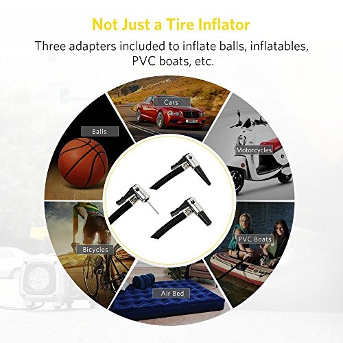 Tsumbay Air Compressor Pump, Digital Tire Inflator with Preset Pressure Gauge, 12V 150PSI Portable Air Pump for Car, Bikes, RV, Sport Balls and Other Inflatables, with Storage Bag