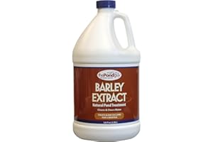 The Pond Guy Barley Extract Natural Liquid Treatment for Ponds and Water Gardens, Safe for Koi Fish and Plants, Natural Solutions for Clear Pond Water - 1 Gallon