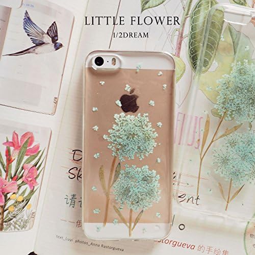 Rebbygena Floral 7s Edge Case Flower Design Case and Cover for Samsung Galaxy S7 Edge Handmade Real Pressed Flower Samsung S7 Edge Case Soft Transparent TPU Case Clear Galaxy S7 Edge Case