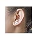 Ear Climbers/Ear Crawlers Earrings Cuff Climber Pins (Leaf White)