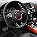 etopmia Decorative Steering Wheel Logo Trim Cover fit Audi A3 A4L Q3 Q5 A5 A6L A7 S3 S5 S7