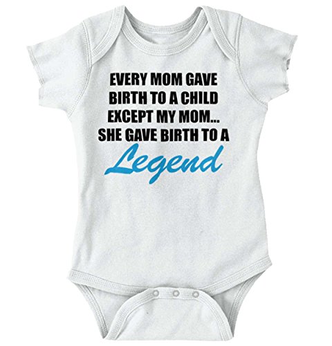 Mom Birth Legend Funny Ironic Sarcastic Saying Cute Baby Onesie Bodysuit
