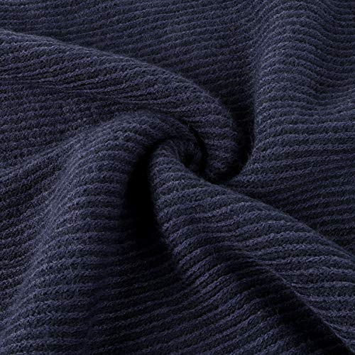 VBG VBIGER Women Knitted Poncho Warm Shawl Wrap Cape Fringed Scarf Pullover Sweater - Thumbnail 5