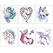 Cute Magic Animals Temporary Tattoos for Children Kids Girls(45Sheets),Konsait Great Girls Fake Stickers Waterproof Rainbow Kids Birthday Party Favors Decorations Birthday Party Gift Bag Fillers