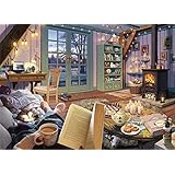 Ravensburger Cozy Retreat 500 Piece Large Format Jigsaw Puzzle for Adults - Every Piece is Unique, Softclick Technology Means Pieces Fit Together Perfectly