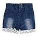 Lankey 2pcs Toddler Baby Girls T-shirt Dress+Jeans Pants Clothes Outfits Set, White and Dark Blue, 5- 6 Y