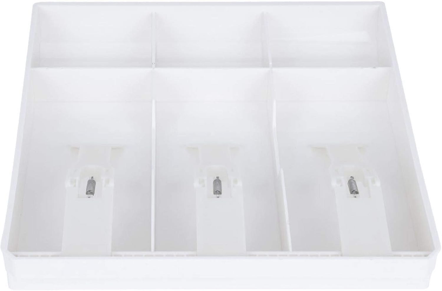 Quality Plastic Cash Drawer Register Insert Tray Replacement 3 Bills 3 Coins Money Storage Box (White) : Electronics