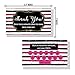 Paparazzi Jewelry Loyalty Cards | 50 Pack | Thank You Notes | Striped Design Pink, Black, and Gold | Paparazzi Customer Packages