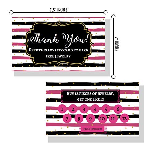 Paparazzi Jewelry Loyalty Cards 50 Pack Thank You Notes Striped Paparazzi Jewelry Loyalty Cards 50 Pack Thank You Notes Striped