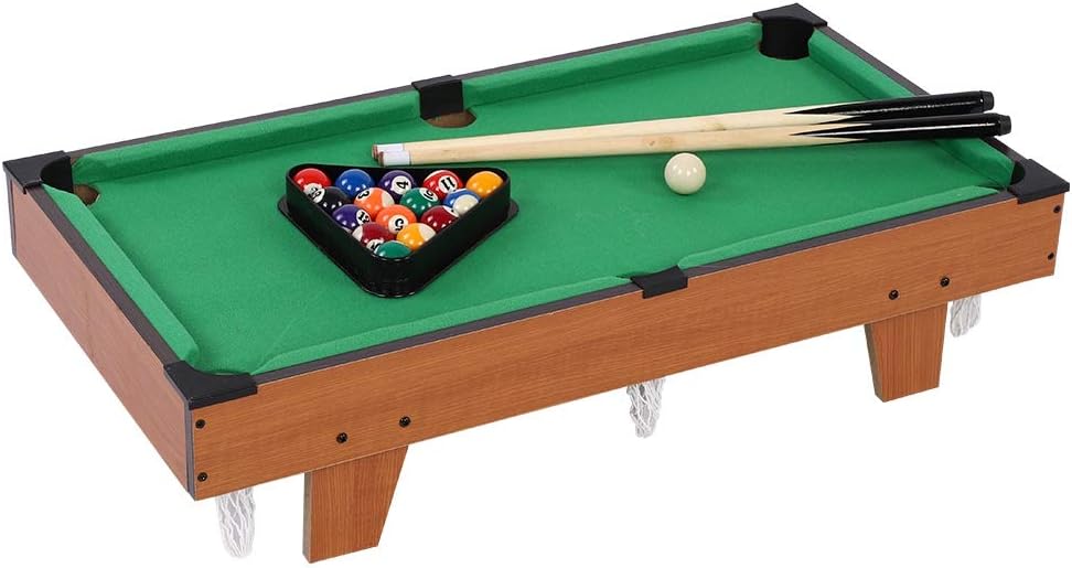 Mini Pool Table Set, Portable Tabletop Billiards Table Snooker Game Set with Pool Cues Balls Parent and Child's Interactive Game for Indoor Sports 26.9714.378.85in : Sports & Outdoors