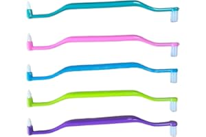 Orthodontic Toothbrush 6PCS Braces Toothbrush, 2-in-1 Double Head Braces Brush for Interdental and Wisdom Teeth, Soft Single 