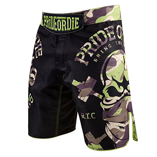 Pride or Die Raw Training Camp Jungle Shorts - Black-Jungle Camo - Large