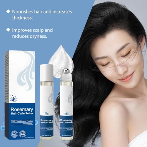 LBOYLOVE® Hair Wise Rosemary Hair Growth Serum with Redensyl and Anagain, Roll-On Boosts Oxygen Flow, Reduces Hair Fall 25ml For All Hair Types