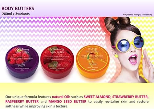 Estiara Passion Strawberry 6.8 oz Body Buter with Vitamin E and Apricot Oil. 1 pc for $9.99/ Mix & Match Buy 3, Get 2 Free