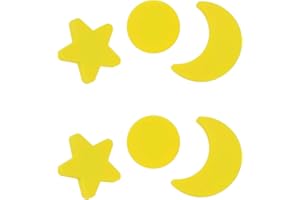 Mcredy Drawer Knobs Cartoon Dresser Knobs Soft Silicone Rubber Knobs (Round,Star,Moon Mix) Cute Cabinet Pulls for Kids' Room Cabinets, Doors, Dresser and Closets Pack of 6