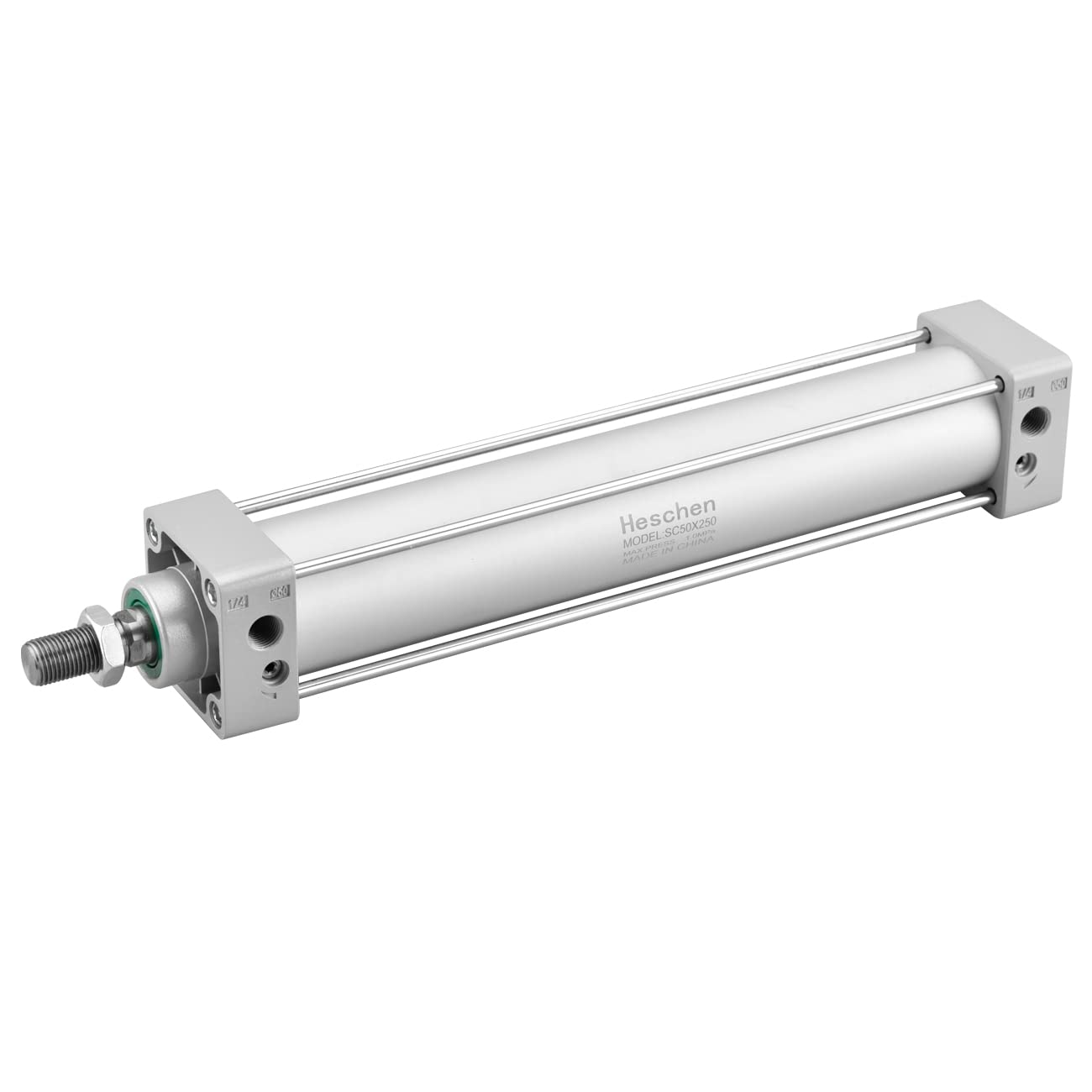 Heschen Pneumatic Standard Cylinder, SC 50-250, PT1/4'' Port, 50mm Bore, 250mm Stroke, Double Acting
