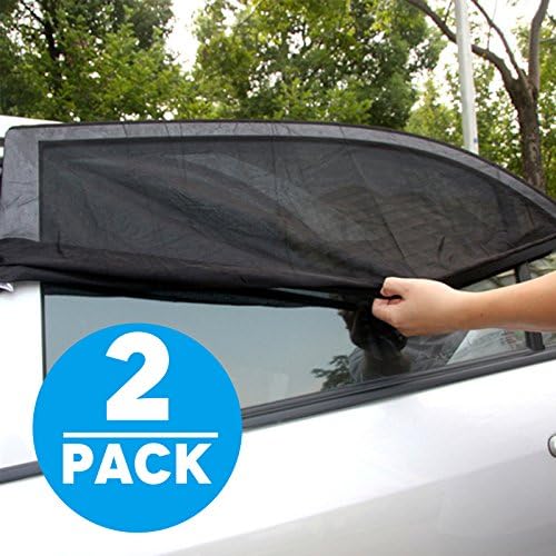 Jestar 2 Pack Car SUV Screen Cover Sunshade Protector for Baby Premium Rear Side Window Sun Visor Shade Mesh Cover Shield Sunshade UV Protector, Universal Fit Car Trucks and SUV etc