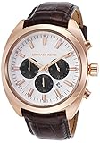 Michael Kors Men's Leather Casual Watch, Color:Dark Brown (Model: MK8271)