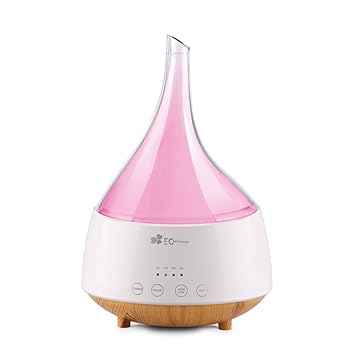 Amazon Com Ec Technology Aromatherapy Aroma Essential Oil Diffuser 300ml Ultrasonic Cool Mist Scent Humidifier With 7 Led Changing Colors Candle Lights Auto Shut Off For Home Office Baby Bedroom Study Yoga Spa