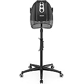 TASALON Ionic Hooded Hair Dryer, Gray - Professional Bonnet Hair Dryer for Home and Salon with 3 Temperature Settings, Portable, Lightweight, Adjustable Height and Wheels, 1000W, 120V AC, 60 Min Timer