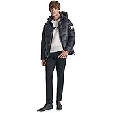 DKNY Men's Water Resistant Hooded Puffer Durable Cold Weather Jacket
