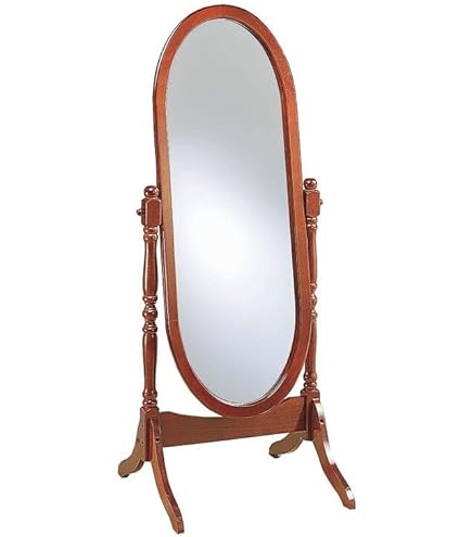 Amazon.com: Benjara Standing Cheval Mirror with Oval Frame Turned