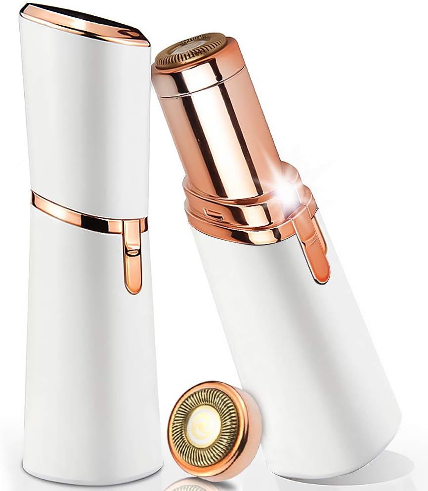 Gesichtshaarentferner für Frauen, Flawless Schmerzlose Haarentferner, sicherer & sanfter Damenrasierer mit eingebautem LED-Licht. Gesichtshaarentferner für Frauen