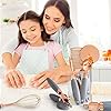 7 Pc Kitchen Tools and Gadgets Copper Coated Stainless Steel, Peeler, Stainless Steel Can Opener, Ice Cream Spoon, Pizza Cutter, Melon Paner, with Soft Touch Grey Handles