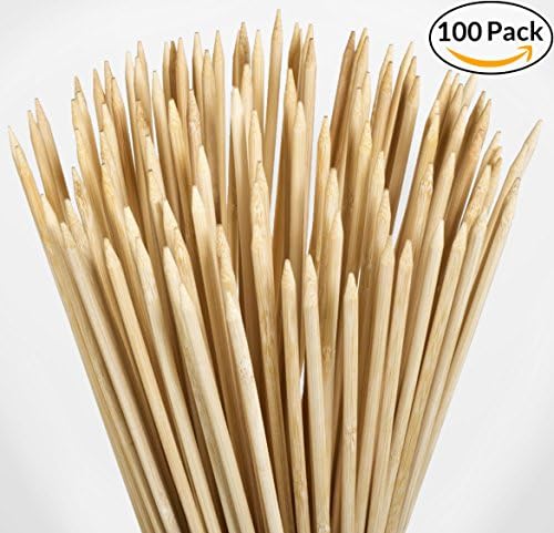 100 Pack - 36" Bamboo Marshmallow Roasting Sticks, Skewers - Hot Dog, Smores, BBQ, Kabobs, Boudin, Sausage. Camp Fire…