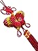 Feng Shui Decor KNOT LOVE Chinese Knot Tassels with Butterfly Good Luck Charm Home Hanging Ornament (Pink with Yellow)
