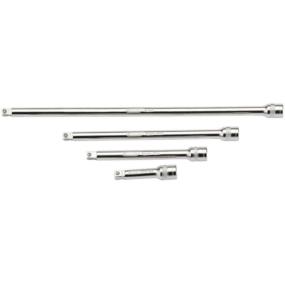 Draper 16766 1/4 Inch Square Drive Satin Chrome Wobble Extension Bar 4 Piece Set , Blue
