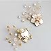 Ruihfas 1 Pair Bridal Wedding Shoe Clips Rhinestone Crystal Beads Flower Shoe Buckles Shoe Trimmings for Women