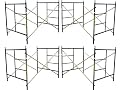 4 Set Scaffolding 5' X 5'1"X 7' Flip Lock Masonry Stackable Scaffold Frame