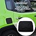 E-cowlboy Fuel Filler Gas Cap Cover Aluminum Black Exterior Accessories Gas Tank Cover for Jeep Renegade 2015-2018
