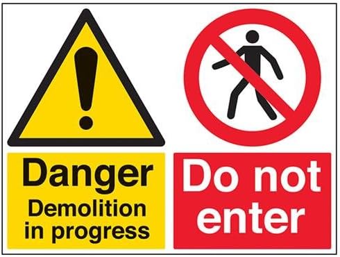 Danger Hot Surface Niet Aanraken Waarschuwingsbord - 300x100mm Zelfklevend
