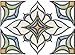 Brewster 93809 Brewster Alden Stained Glass Applique, 10.5-Inch by 7.5-Inch, Blue