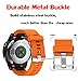 ANCOOL Compatible with Fenix 5S 20mm Width Easy Fit Soft Silicone Watch Band Replacement for Fenix 5S/Fenix 5S Plus, Orange