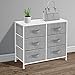 Sorbus Dresser with 6 Drawers - Chest Organizer Unit with Steel Frame Wood Top & Handle Easy Pull Fabric Bins for Clothes - Storage Furniture for Bedroom, Hallway, Living Room, Nursery & Closet