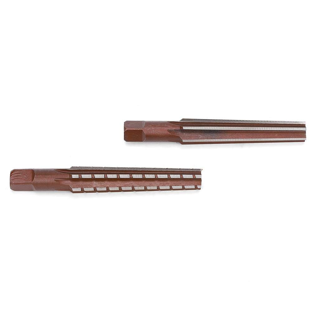 Taper Reamer Set, 2PCS Rough + Fine Morse Taper Reamer, High Carbon Steel Chucking Reamer Cutter Tool Straight Shank Hand Reamer(MT4#) - Image 5