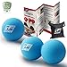 RitFit Peanut Massage Lacrosse Ball for Myofascial Release, Trigger Point Therapy, Muscle Knots, and Yoga Therapy, Single Massage Ball Carry with Bag and Workout Guide (Blue)