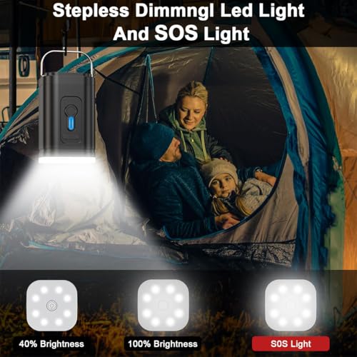 Electric Air Pump for Inflatables, 2400mAh Rechargeable Air Mattress Pump Quick Inflator Deflator Mini Portable Vacuum Pump 5 Nozzles & 3-Speed Camping Light for Pool Floats Vacuum Storage Bag Air Bed