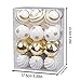 KI Store Christmas ball ornaments Shatterproof Tree Decorations decorative Creamy Hanging Decor Set of 24 (Gold and White, 2.36