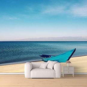 Wall Mural Romantic Beach Removable Wallpaper Wall Sticker for Bedroom Living Room - 66x96 inches