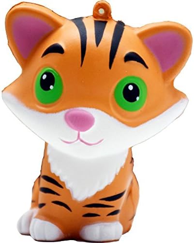 Kutzi Mutzi's Key Chain Squishy Kawaii Cute Tiger Cream Scented Squishies Slow Rising Decompression Squeeze Toys Children Simulation Cute Tiger Toys