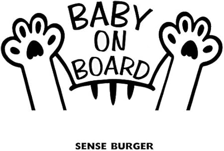 Amazon Co Jp ネコ 猫 Baby On Board ベイビーオンボード 赤ちゃん乗ってます ステッカー 黒 P01 車 バイク