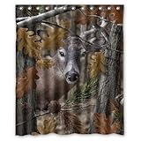 Generic Personalized Realtree Wild Deer Forest Pattern Waterproof Fabric Pictures Sold By Too Amazing Shower Curtain Bath Decor Curtain 60 