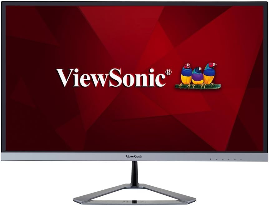 ViewSonic VX2476-SMH 24-inch IPS Full HD Monitor with 75Hz, VGA, 2x HDMI, Eye Care for Work and Entertainment at Home Black