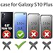 LakiBeibi Galaxy S10+ Case - Premium Leather Wallet, Card Holder, Folio Flip, Shockproof Protective - Black