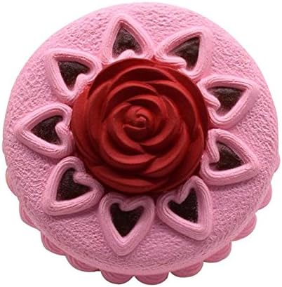 Wakeu Rose Cake Squishy Soft Jumbo Food Squishies Slow Rising Toy Scented Stress Relief Toy (Rose Cake)
