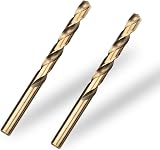Meccion HSS Cobalt Jobber Drill Bit 2pcs 10mm for Stainless Steel Metal